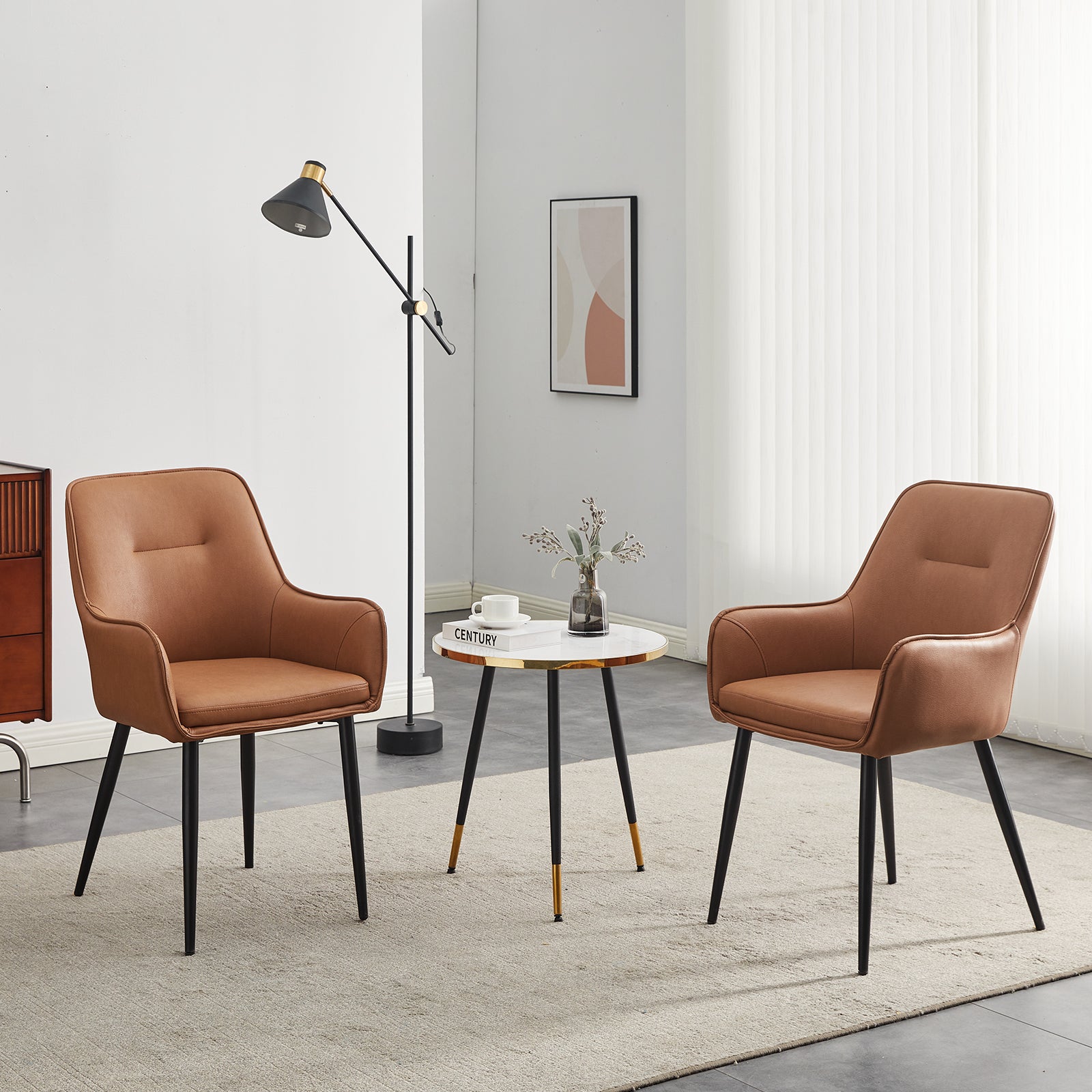 Maxine Armlehnstuhle aus Kunstleder