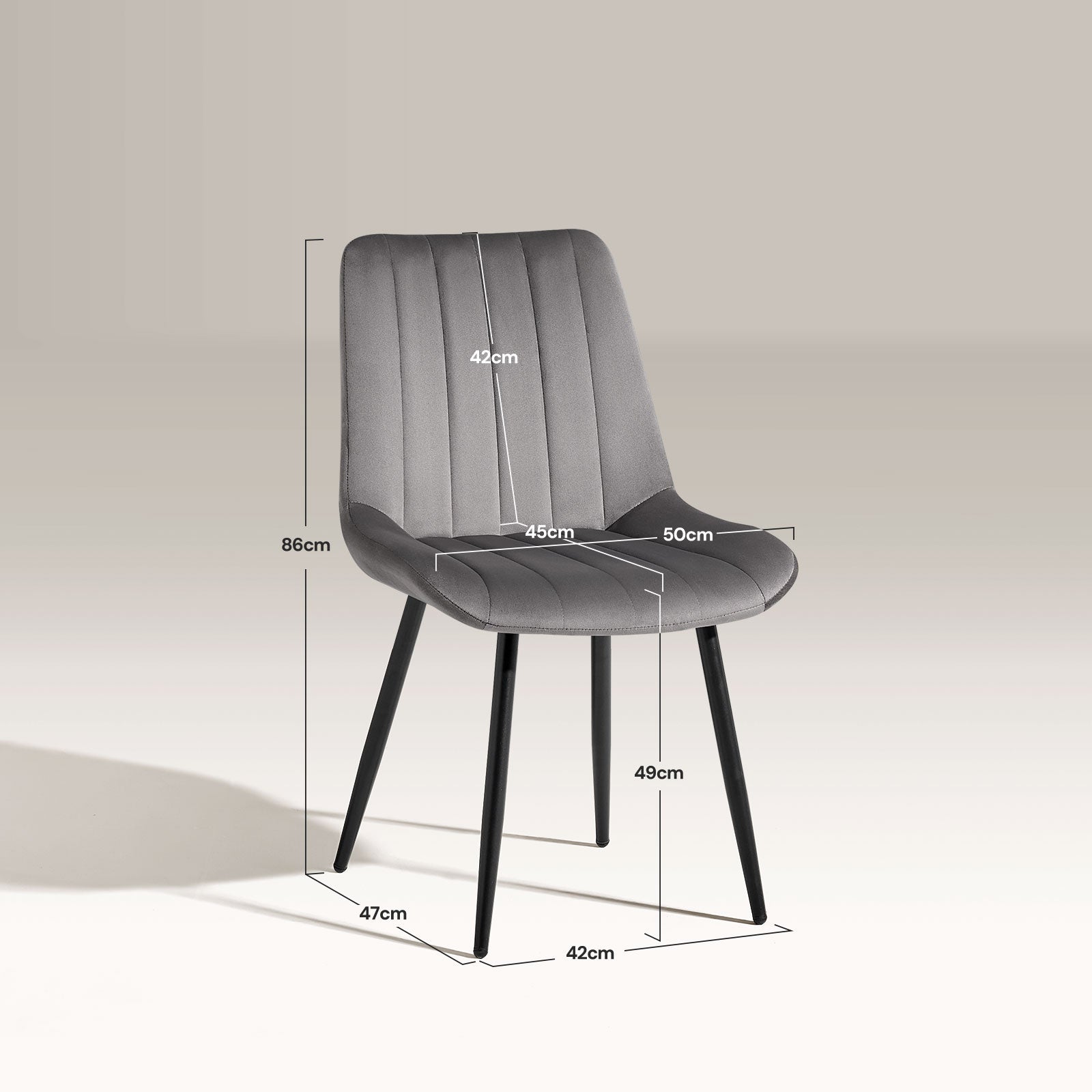 Clair Esszimmerstühle aus Samt