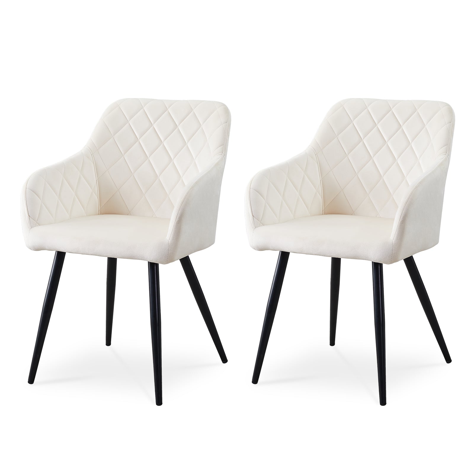 Moree Esszimmerstühle aus Samt mit Diamant-Steppung