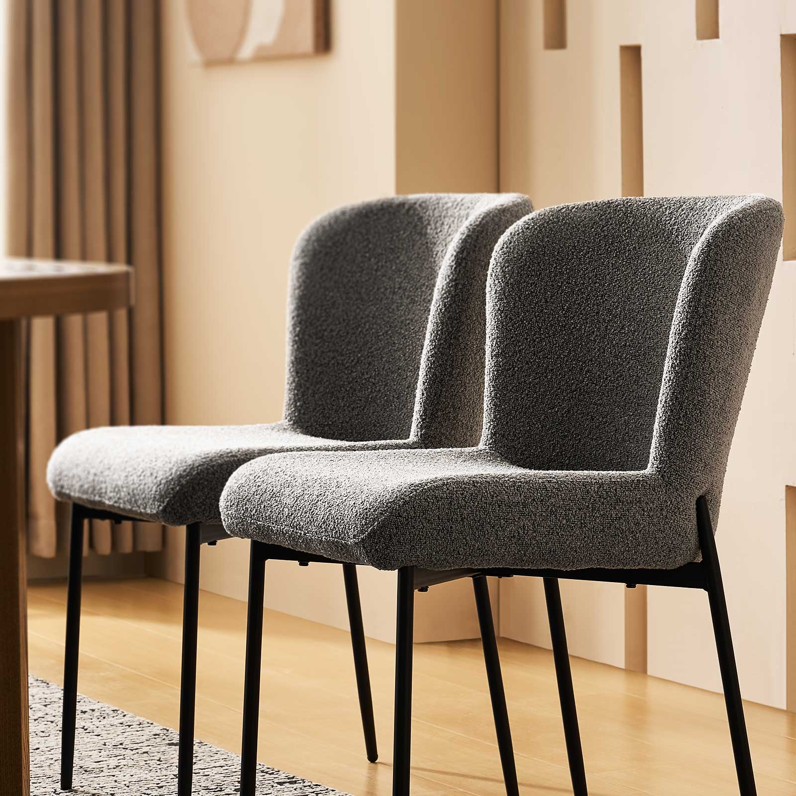 Celeste Esszimmerstühle aus Boucle