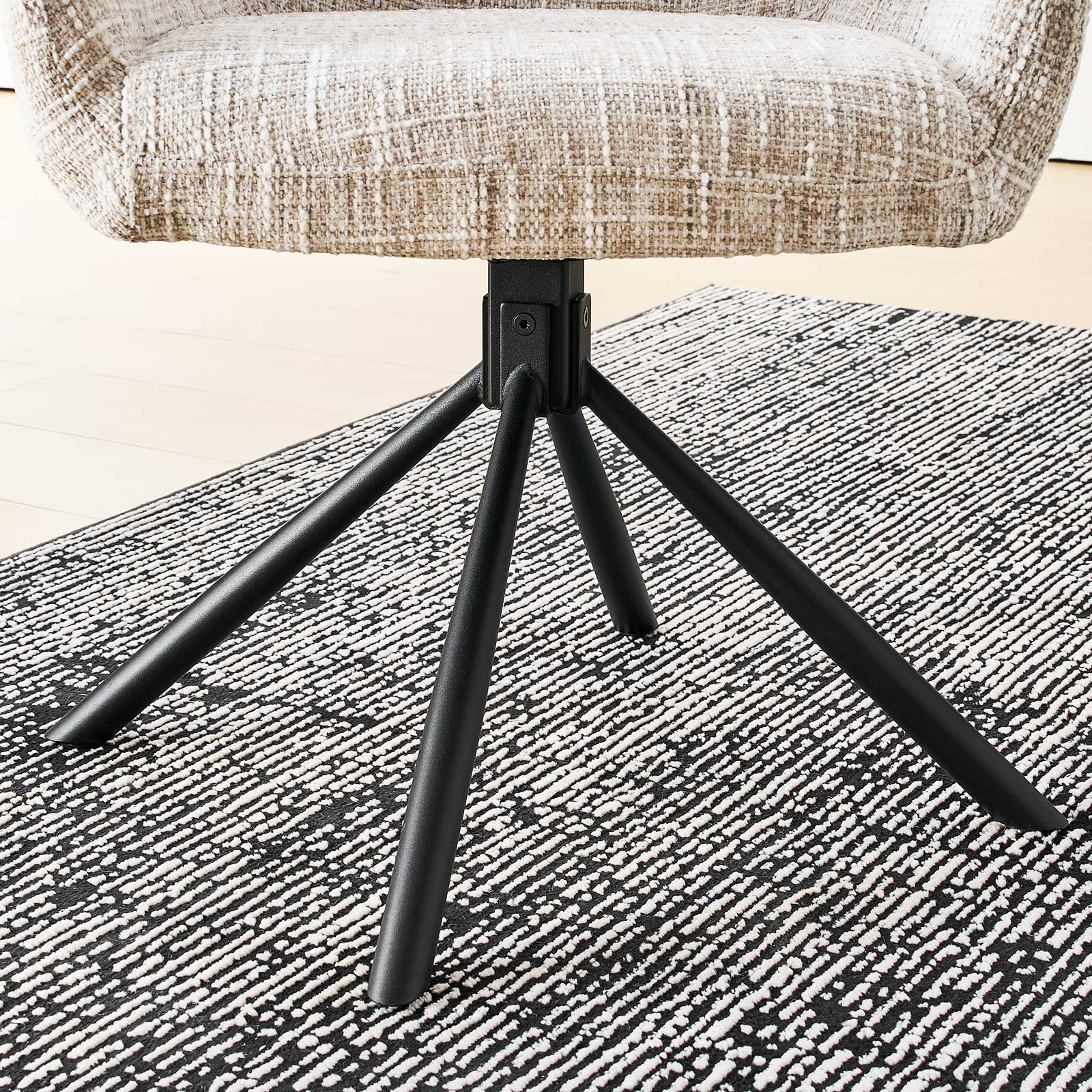 Clarice Esszimmerstuhl aus Chenille mit Drehbarer