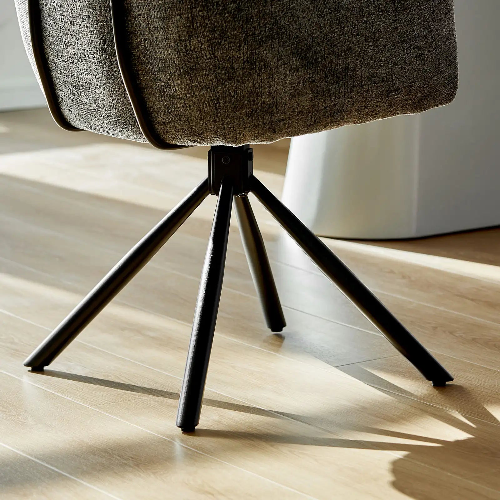 Castoro Esszimmerstuhl aus Chenille mit Drehbarer