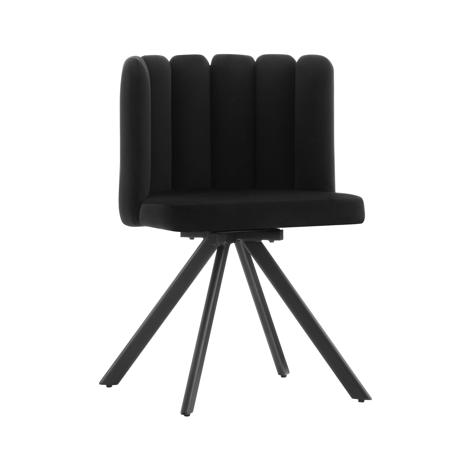 Fleur Esszimmerstuhl aus Samt mit Drehbarer