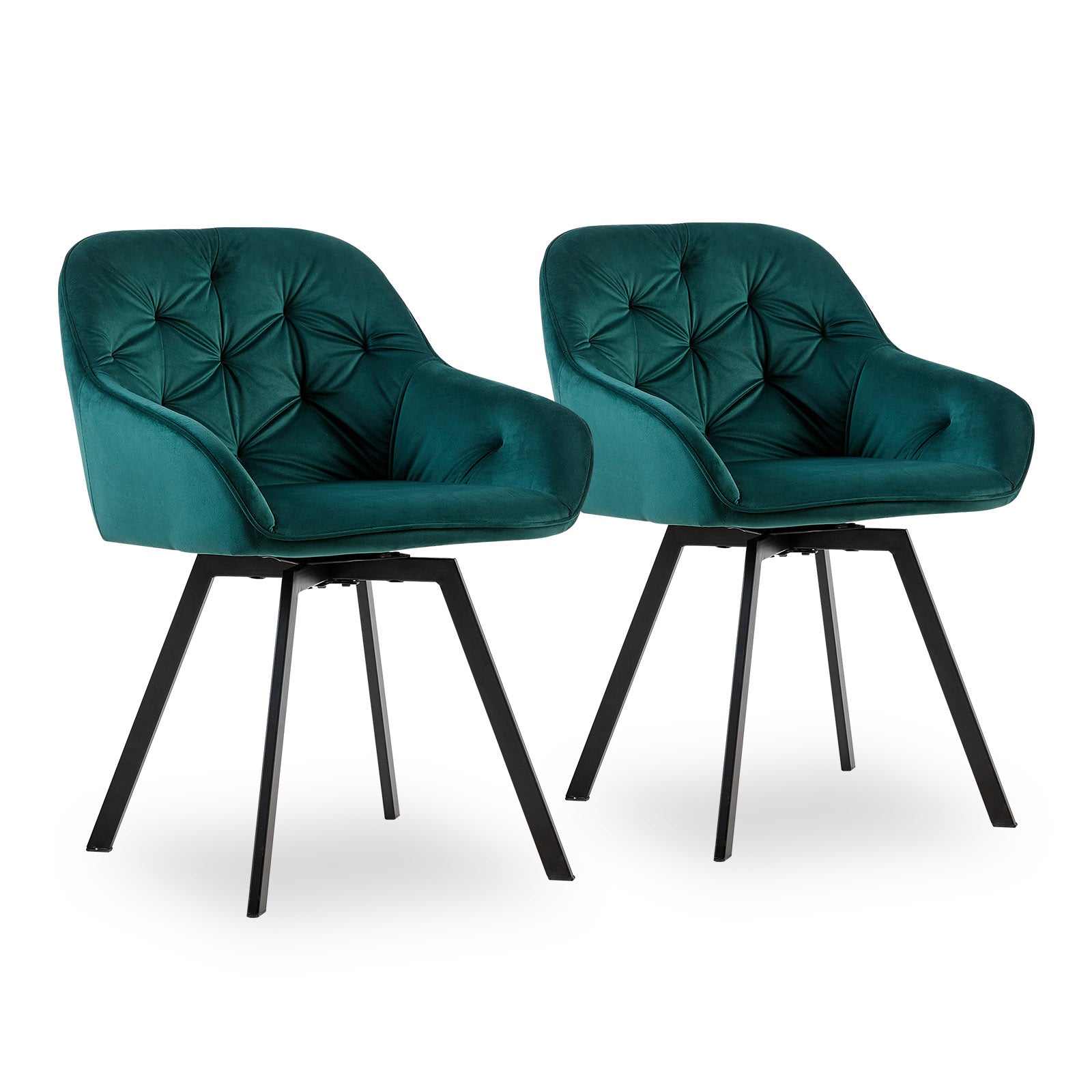 Garvies Armlehnstuhl aus Samt mid Drehbar