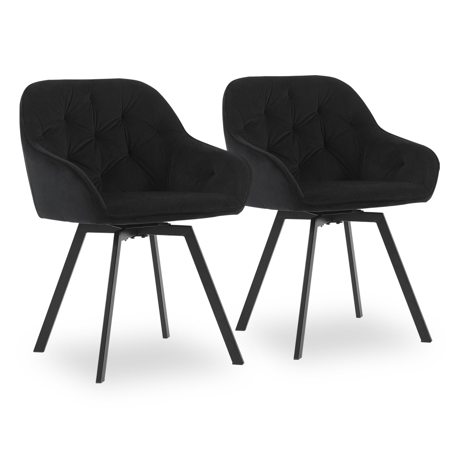 Garvies Armlehnstuhl aus Samt mid Drehbar