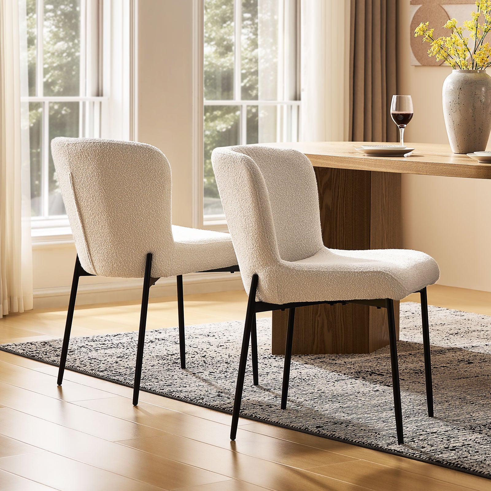 Celeste Esszimmerstühle aus Bouclé