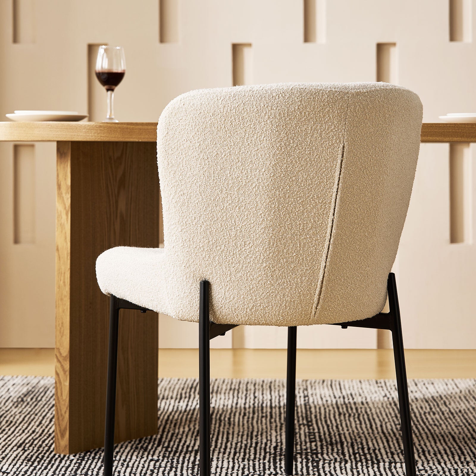 Celeste Esszimmerstühle aus Bouclé