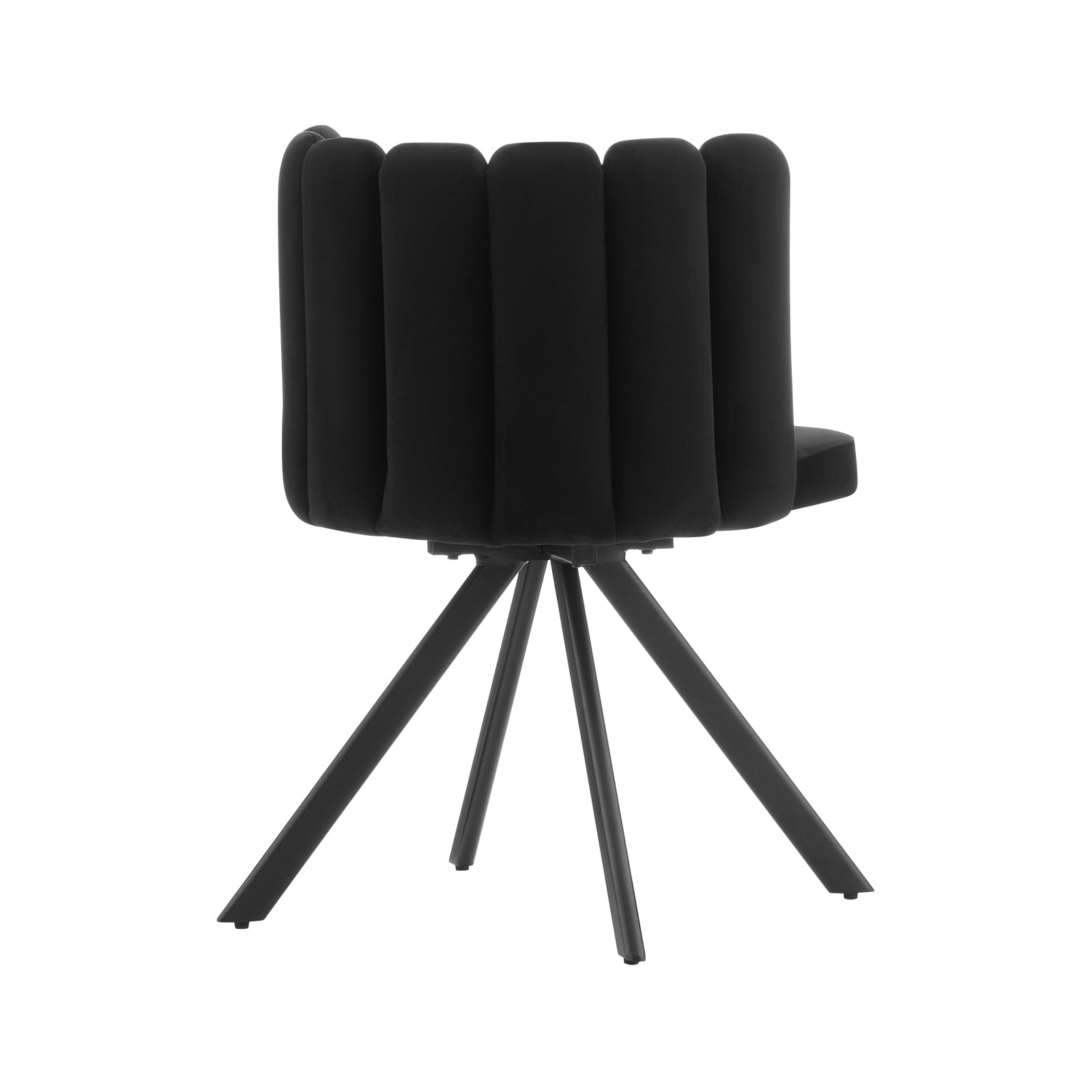 Fleur Esszimmerstuhl aus Samt mit Drehbarer