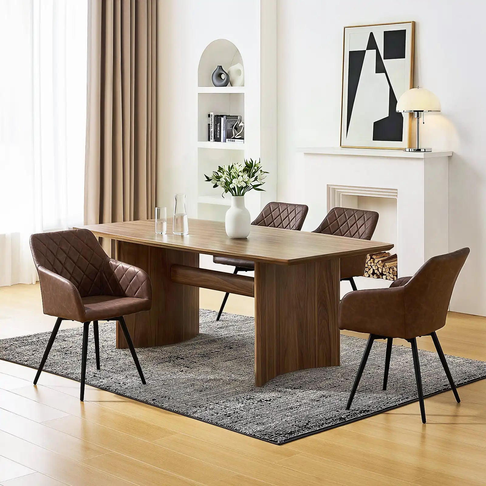 Moree Armlehnstühle aus Kunstleder mit Drehbarer