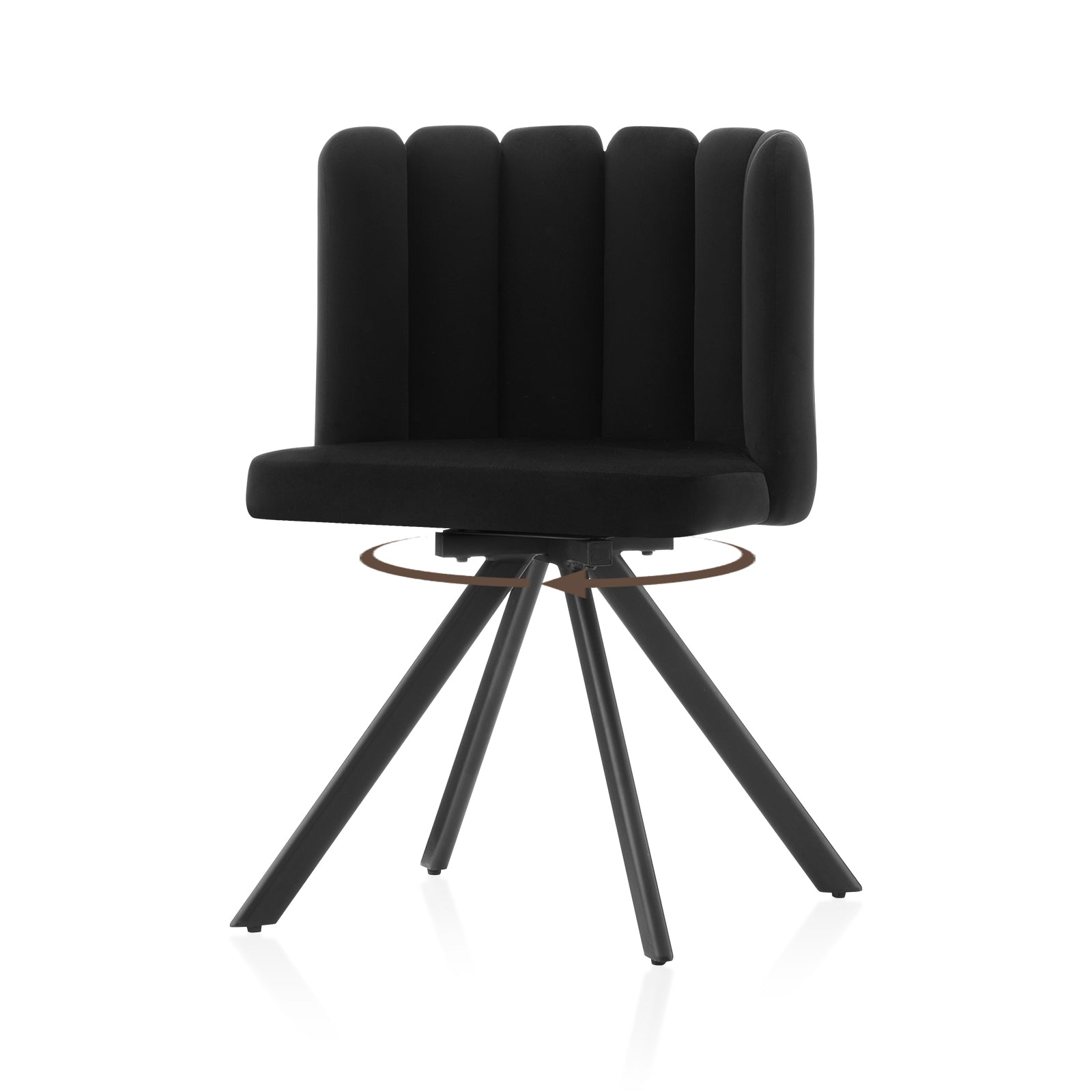 Fleur Esszimmerstuhl aus Samt mit Drehbarer