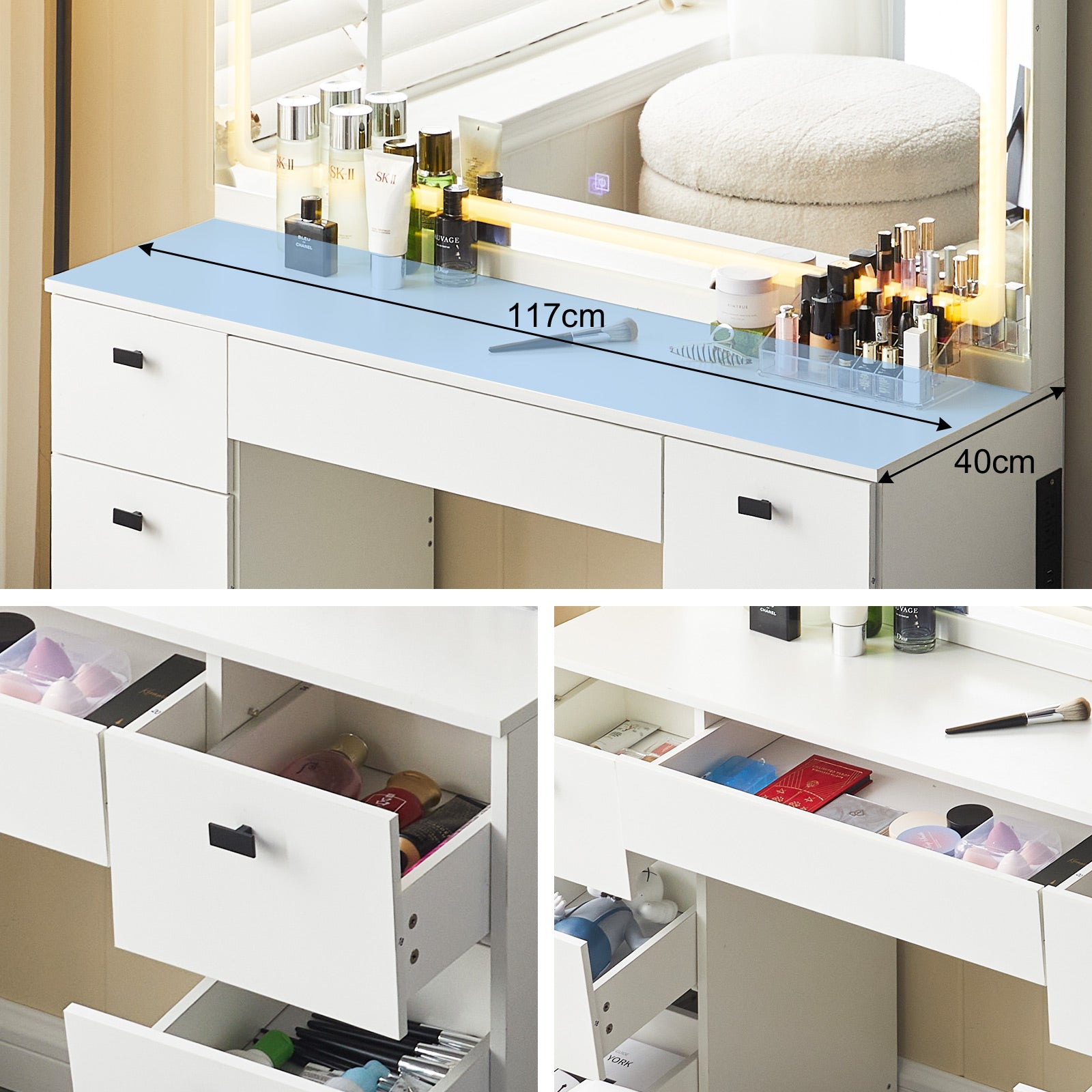 Milianna Schminktisch Set