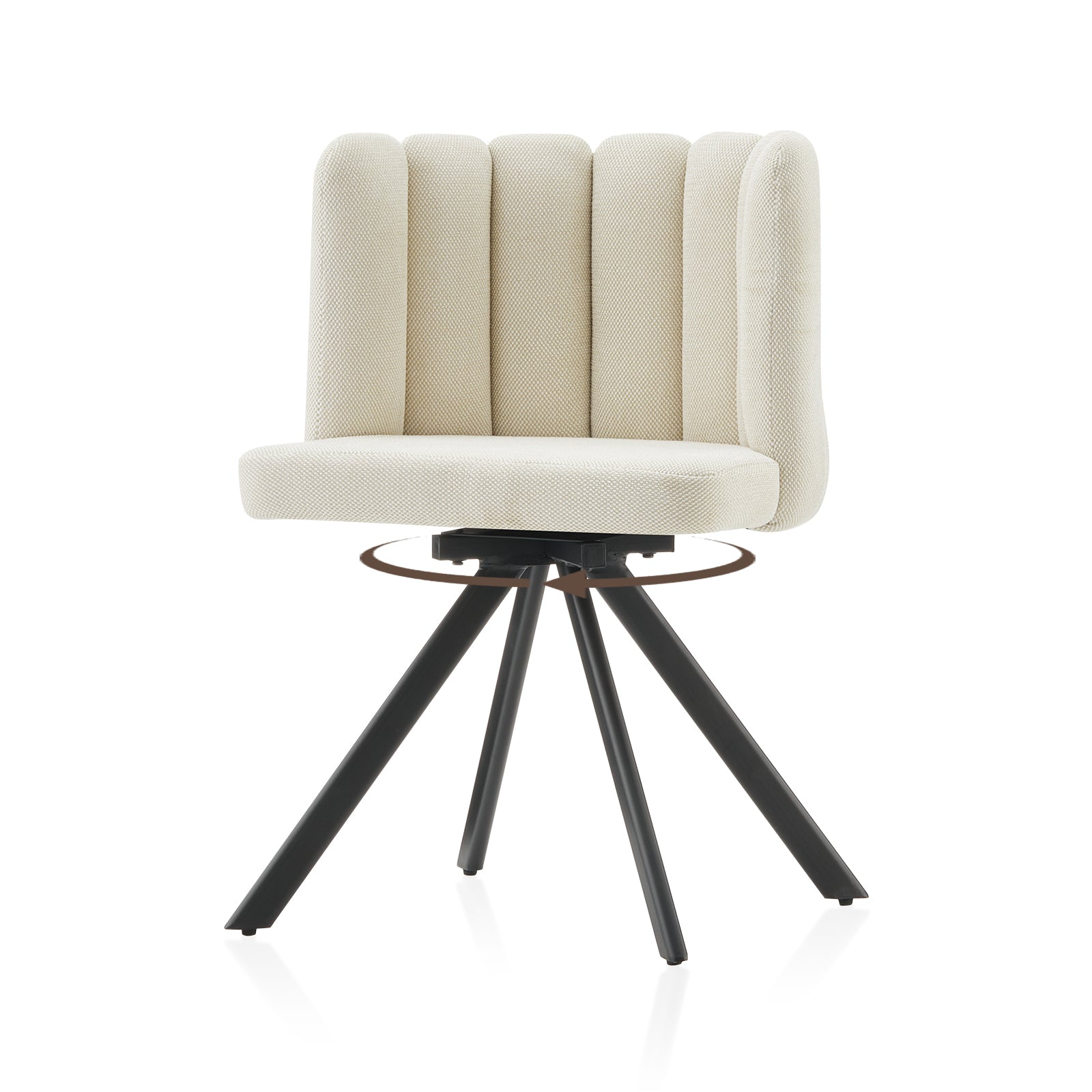 Fleur Esszimmerstuhl aus Chenille mit Drehbarer