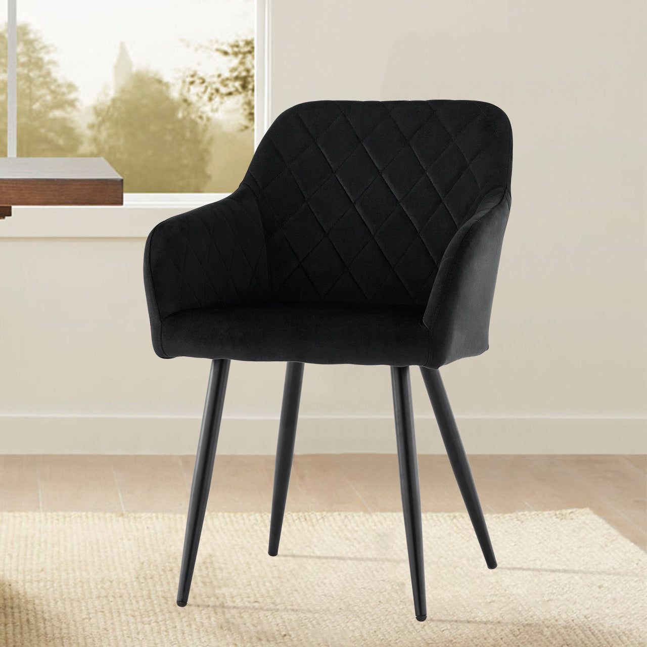 Moree Esszimmerstühle aus Samt mit Diamant-Steppung