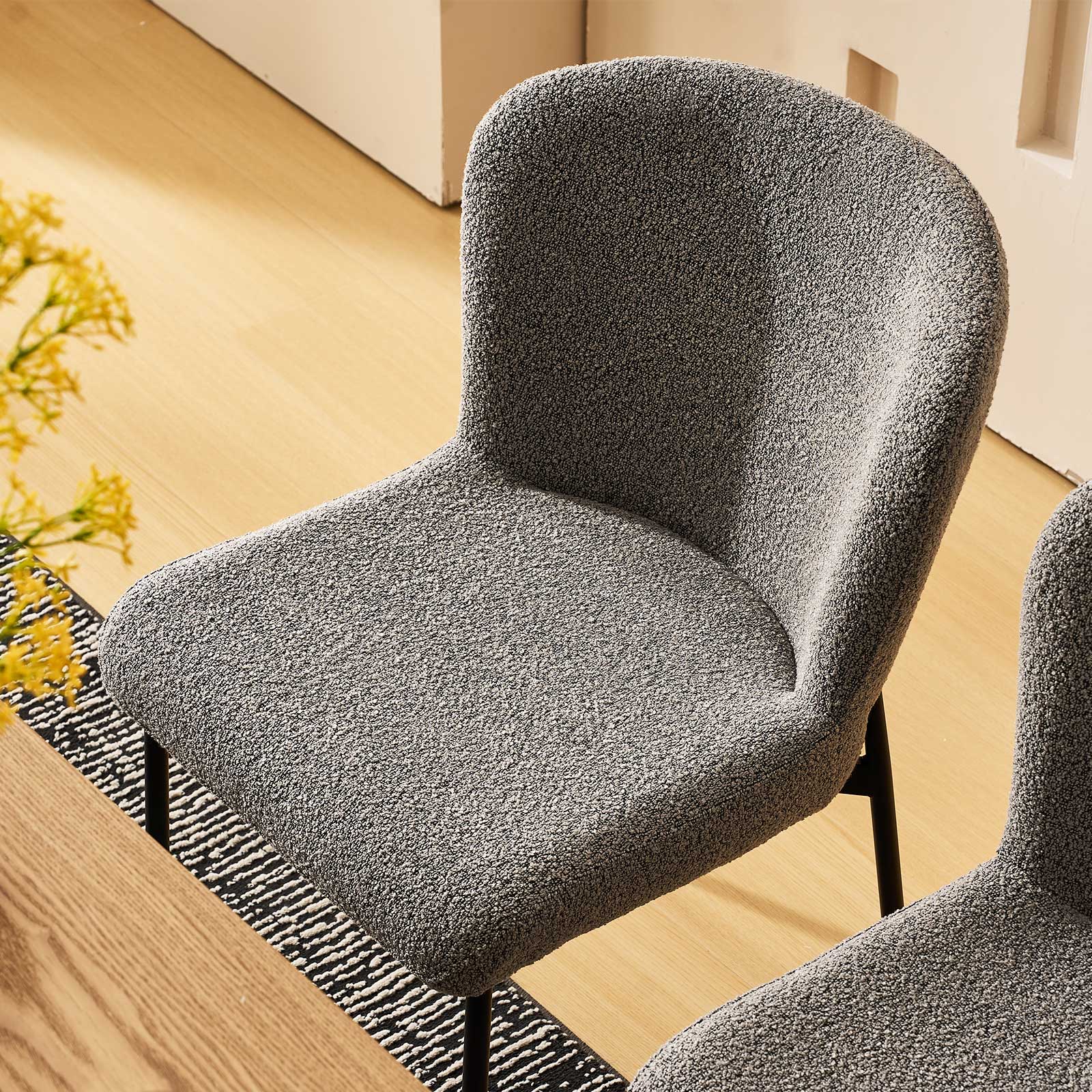 Celeste Esszimmerstuhle aus Bouclé