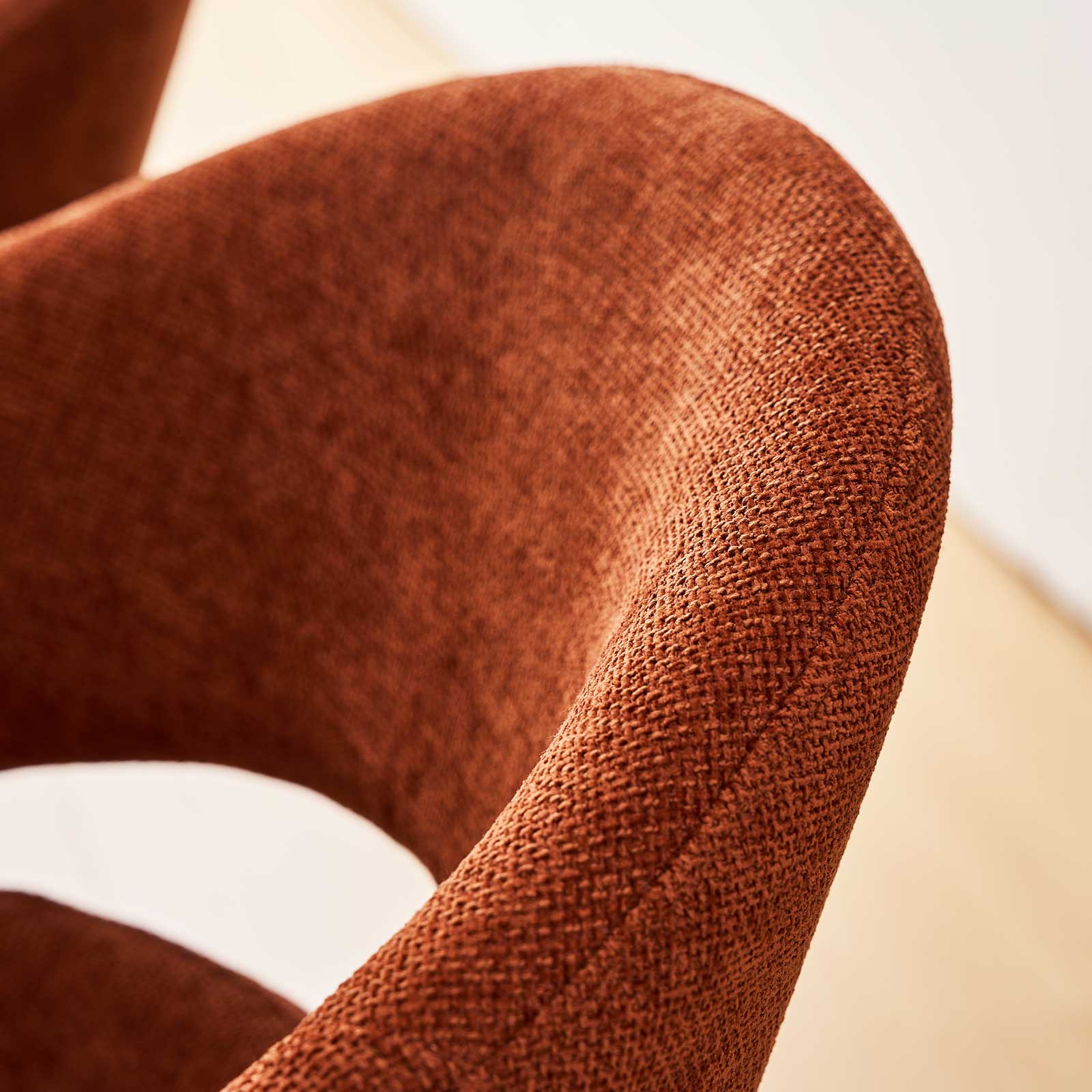 Clarice Esszimmerstuhl aus Leinenmischgewebe mit Drehbarer