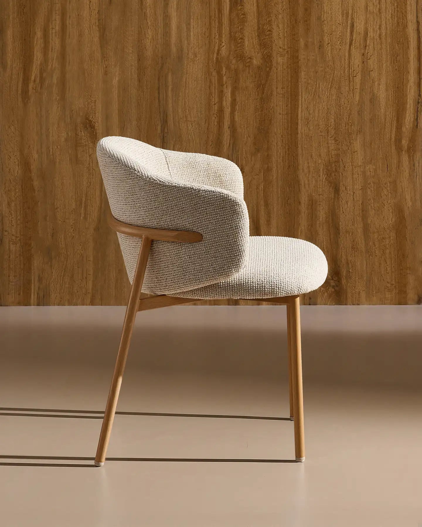 Nolan Esszimmerstuhl mit Chenillebezug in Beige