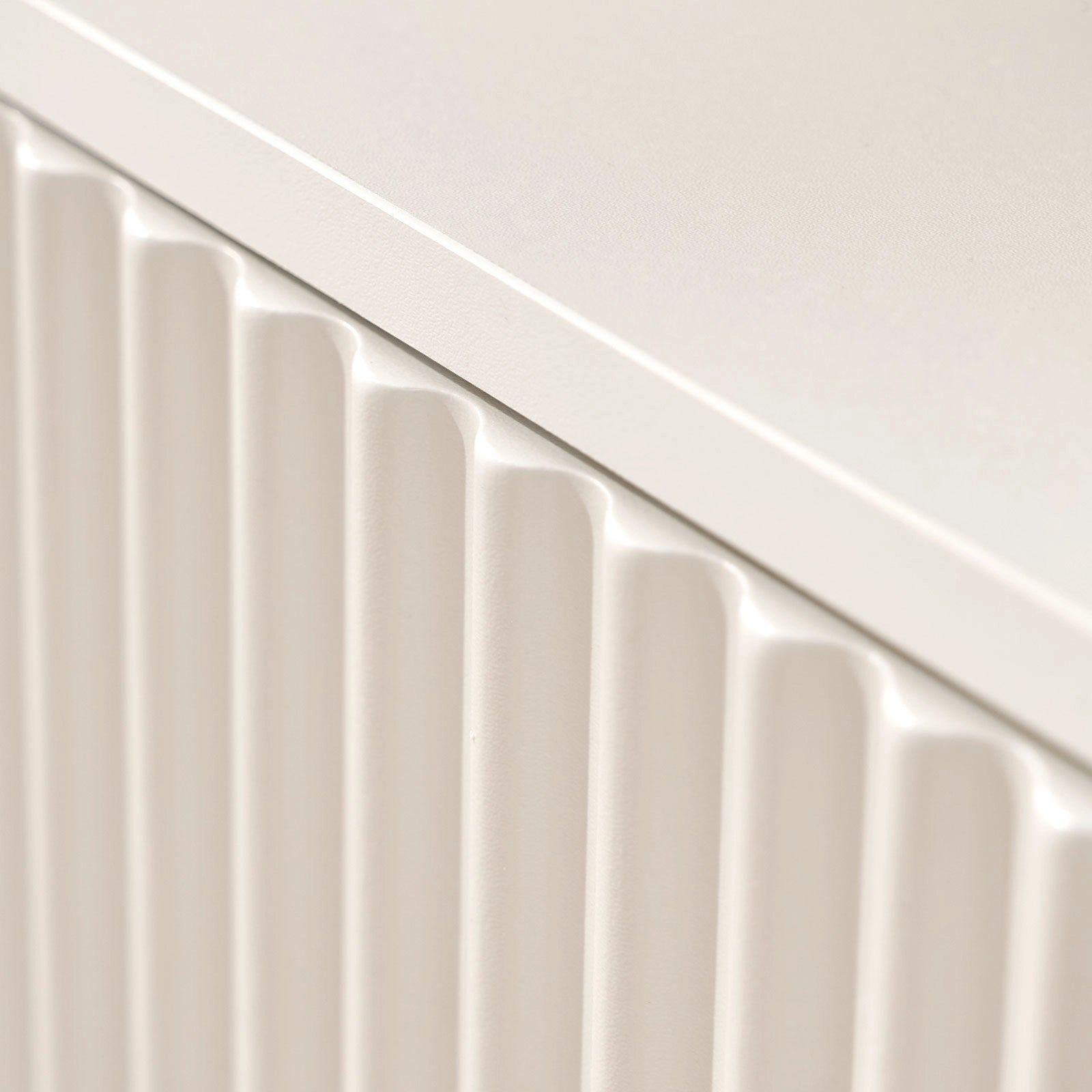 EIKO Sideboard Weiß mit Weinregal & Gläserhalter