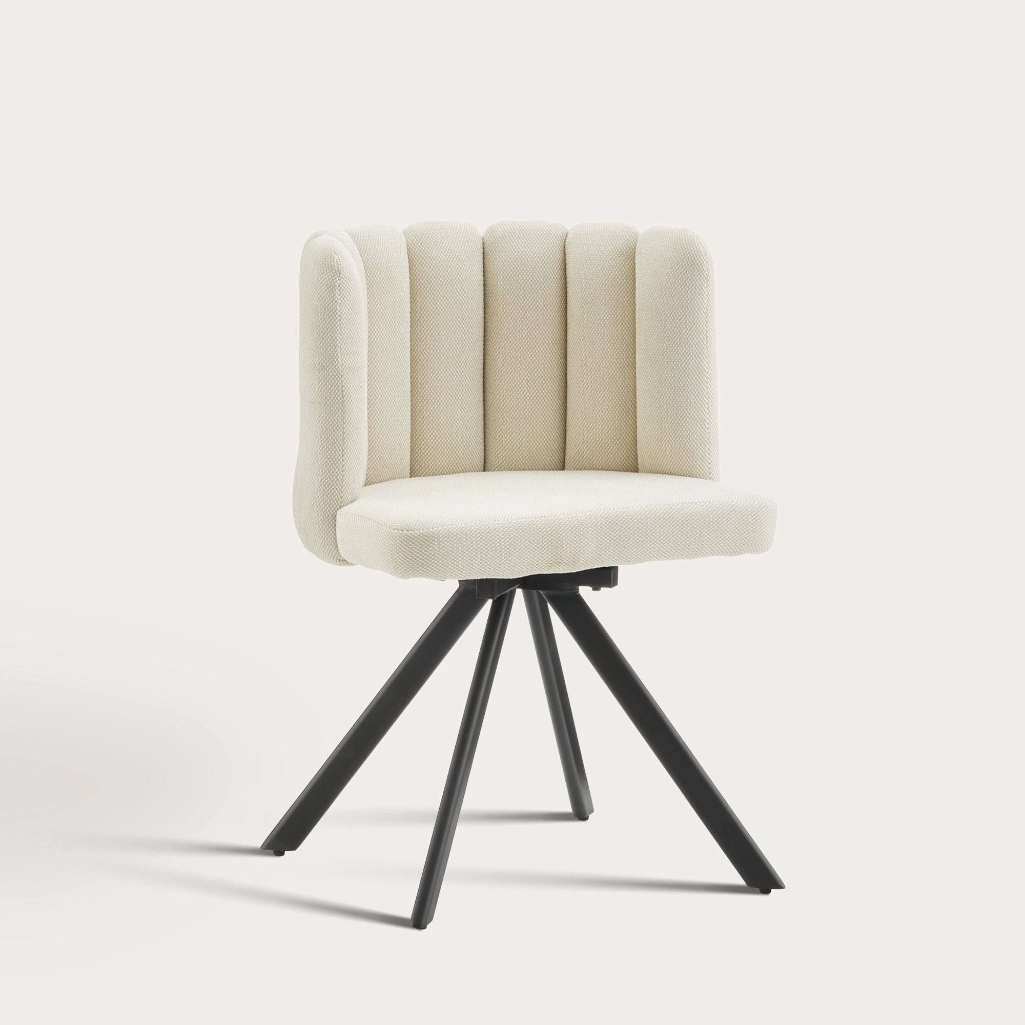 Fleur Esszimmerstuhl aus Chenille mit Drehbarer