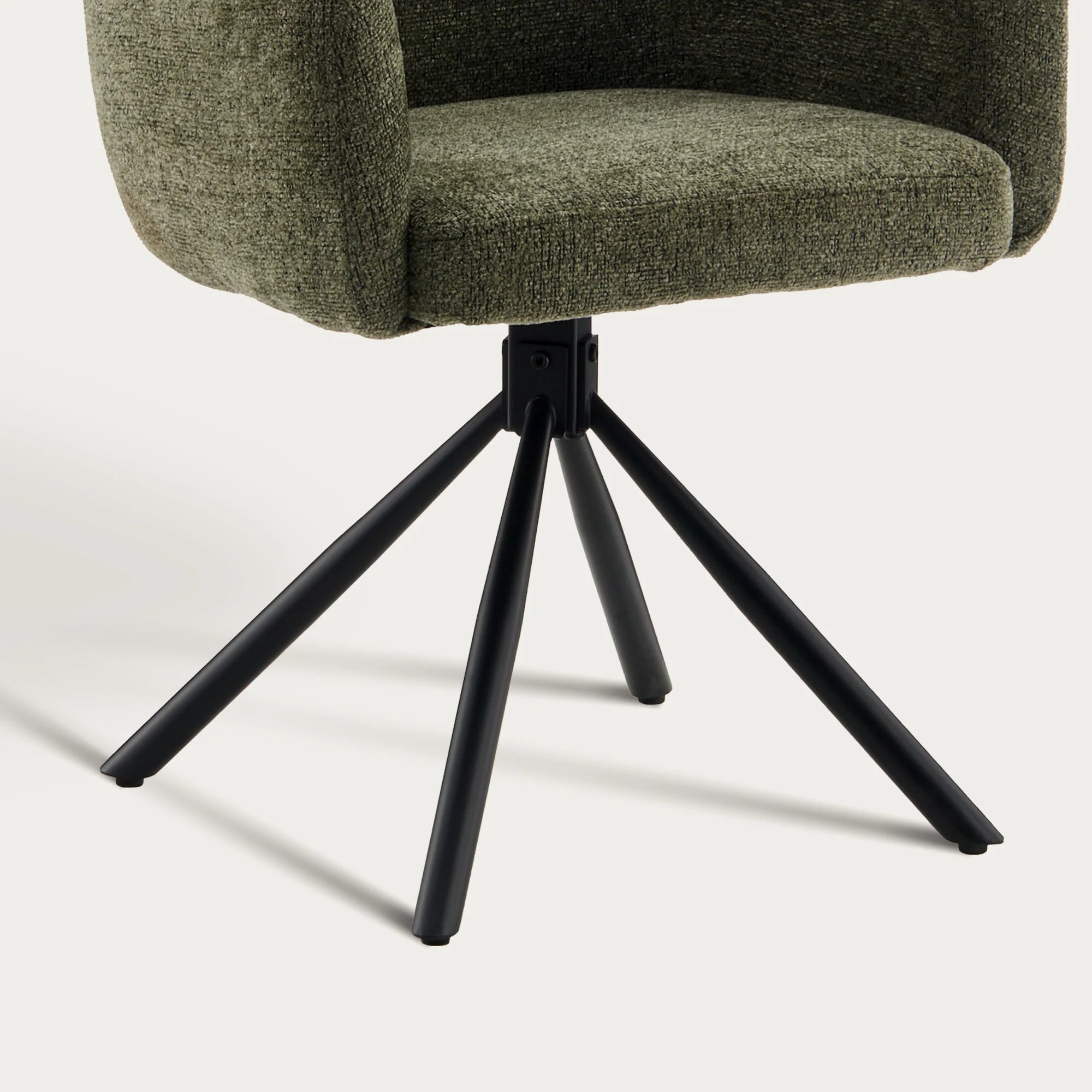 Castoro Esszimmerstuhl aus Chenille mit Drehbarer