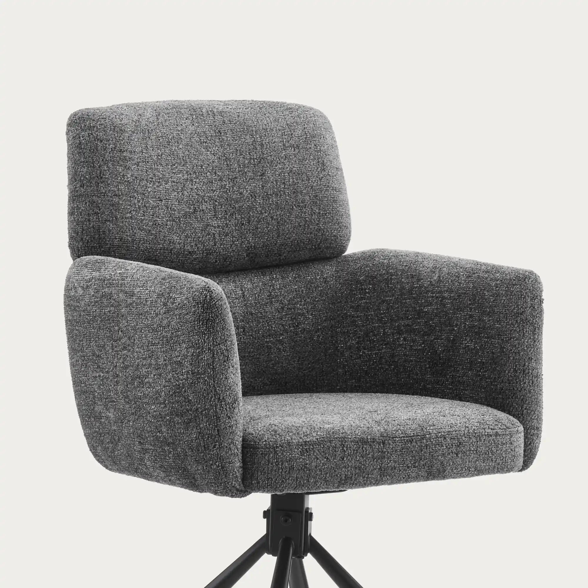 Castoro Esszimmerstuhl aus Chenille mit Drehbarer