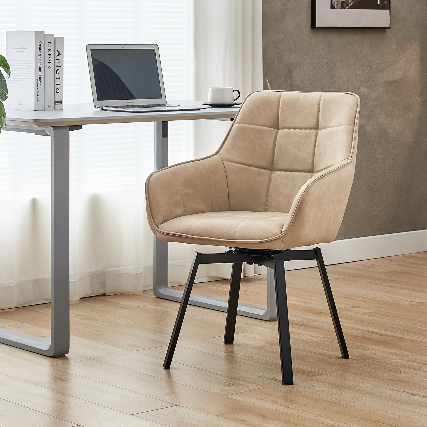 Danyl Armlehnstuhl aus Kunstleder mit drehbar