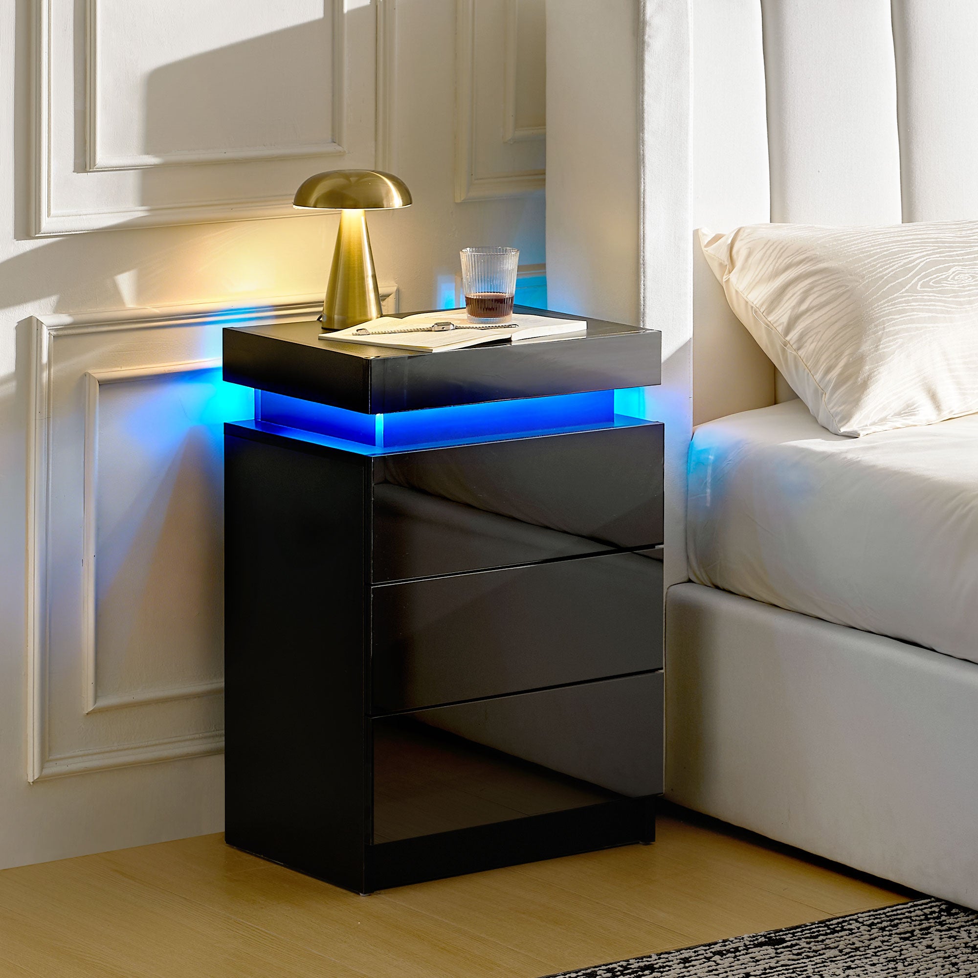 Kumar Nachttisch mit LED-Licht