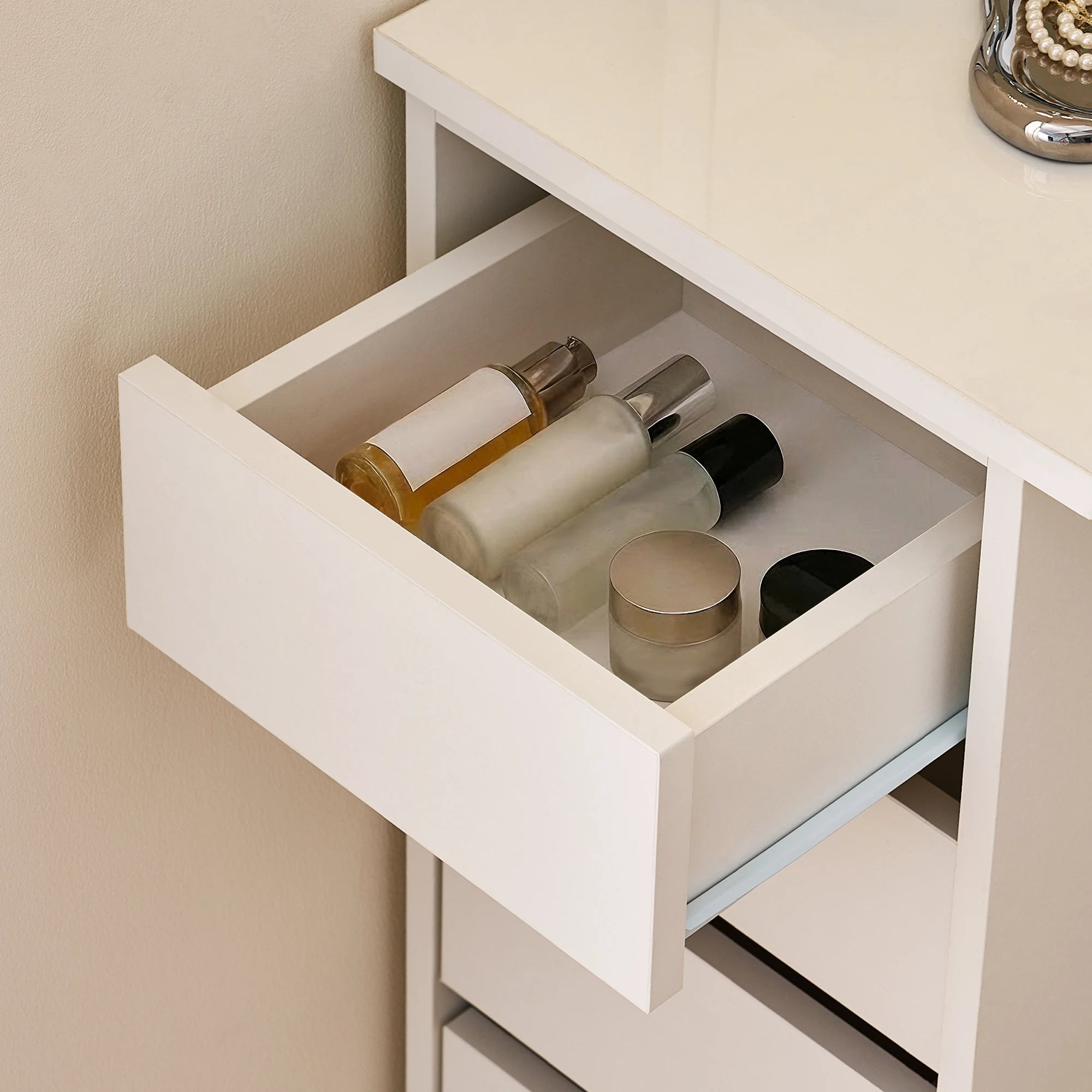 Rosa Eckschminktisch Set