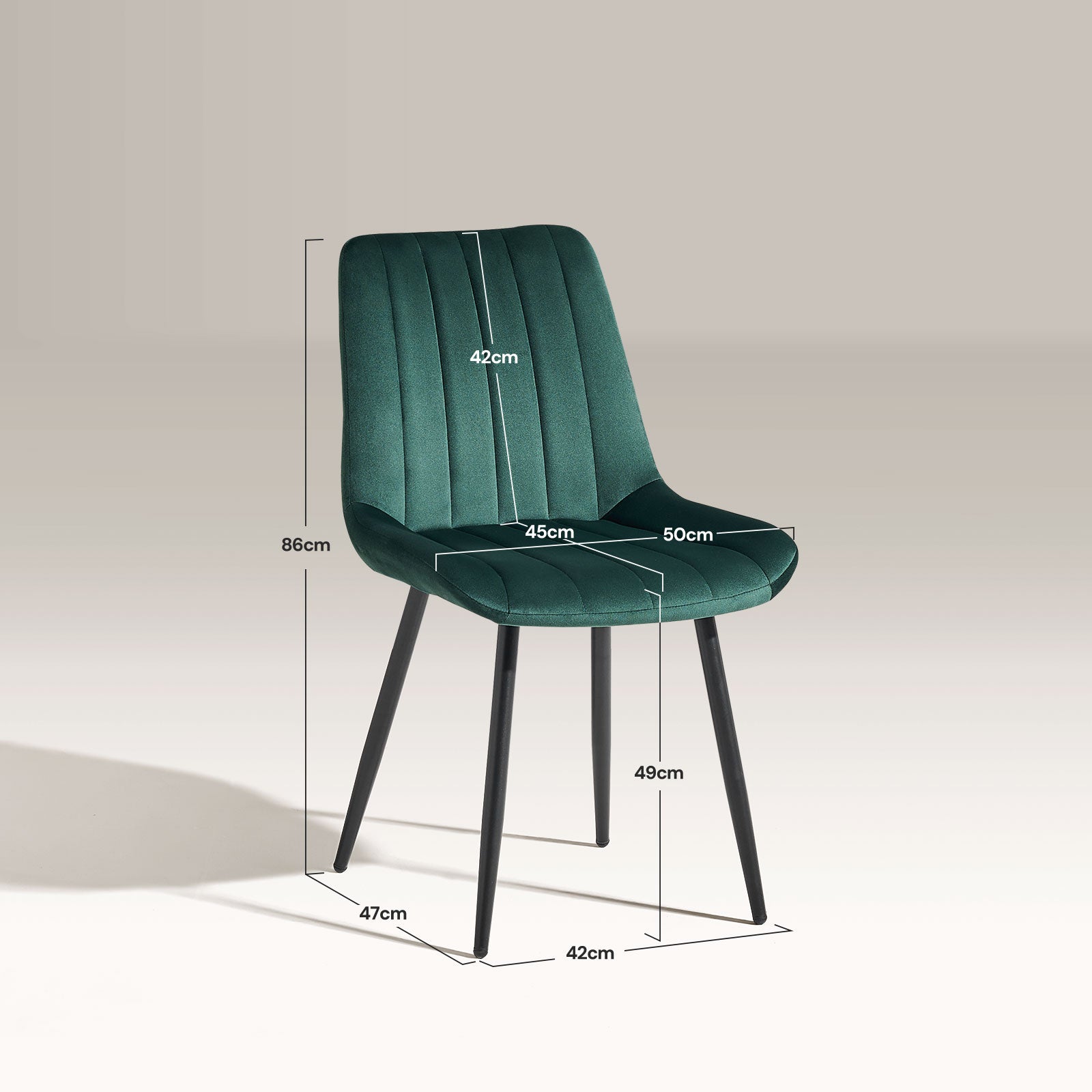 Clair Esszimmerstühle aus Samt