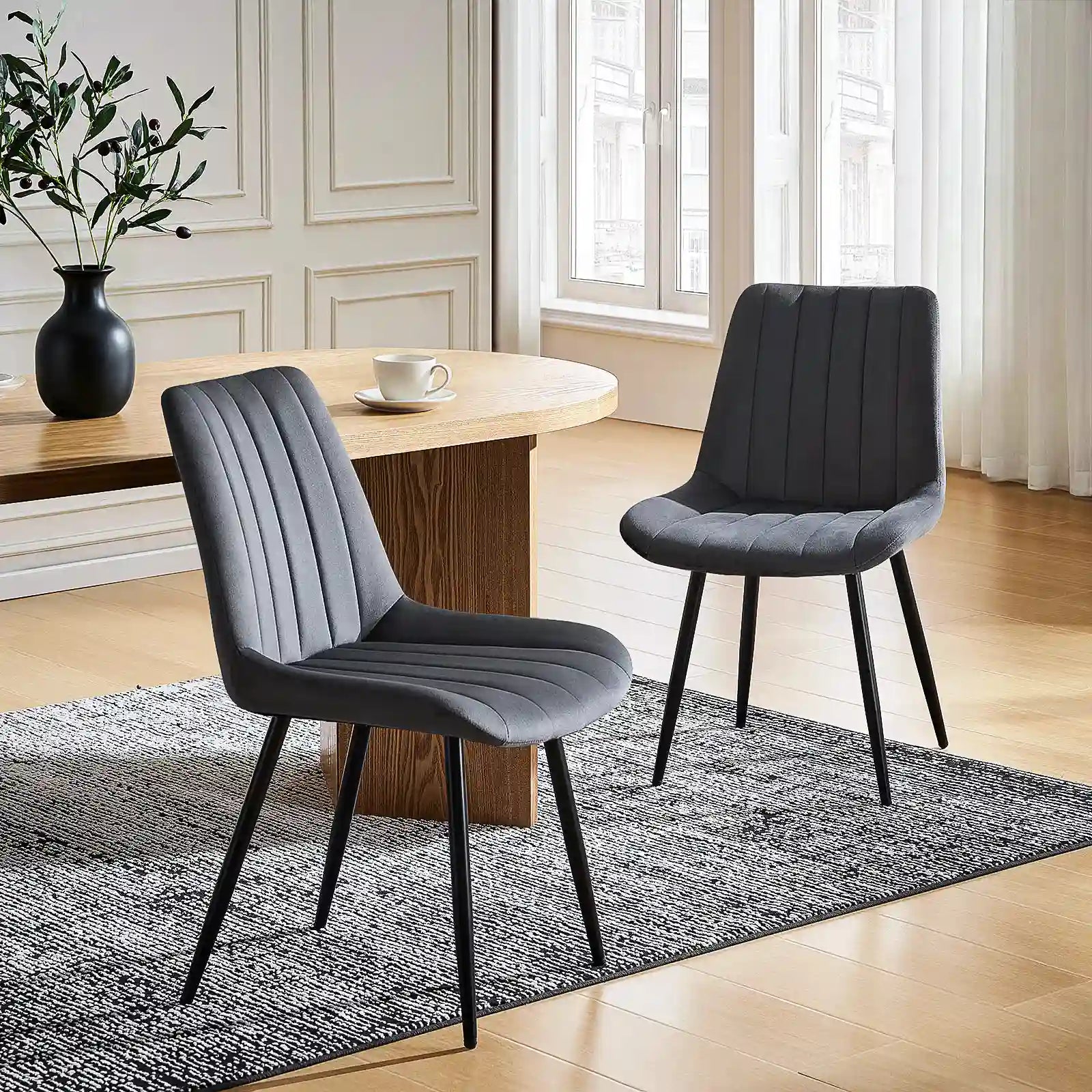 Clair Esszimmerstuhle aus Samt