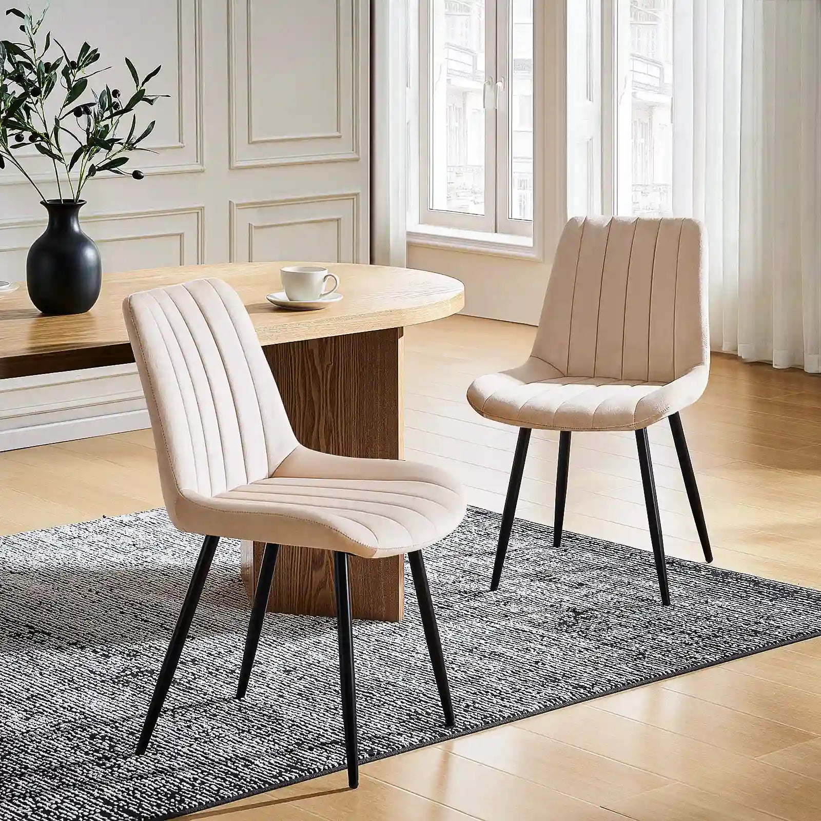 Clair Esszimmerstuhle aus Samt
