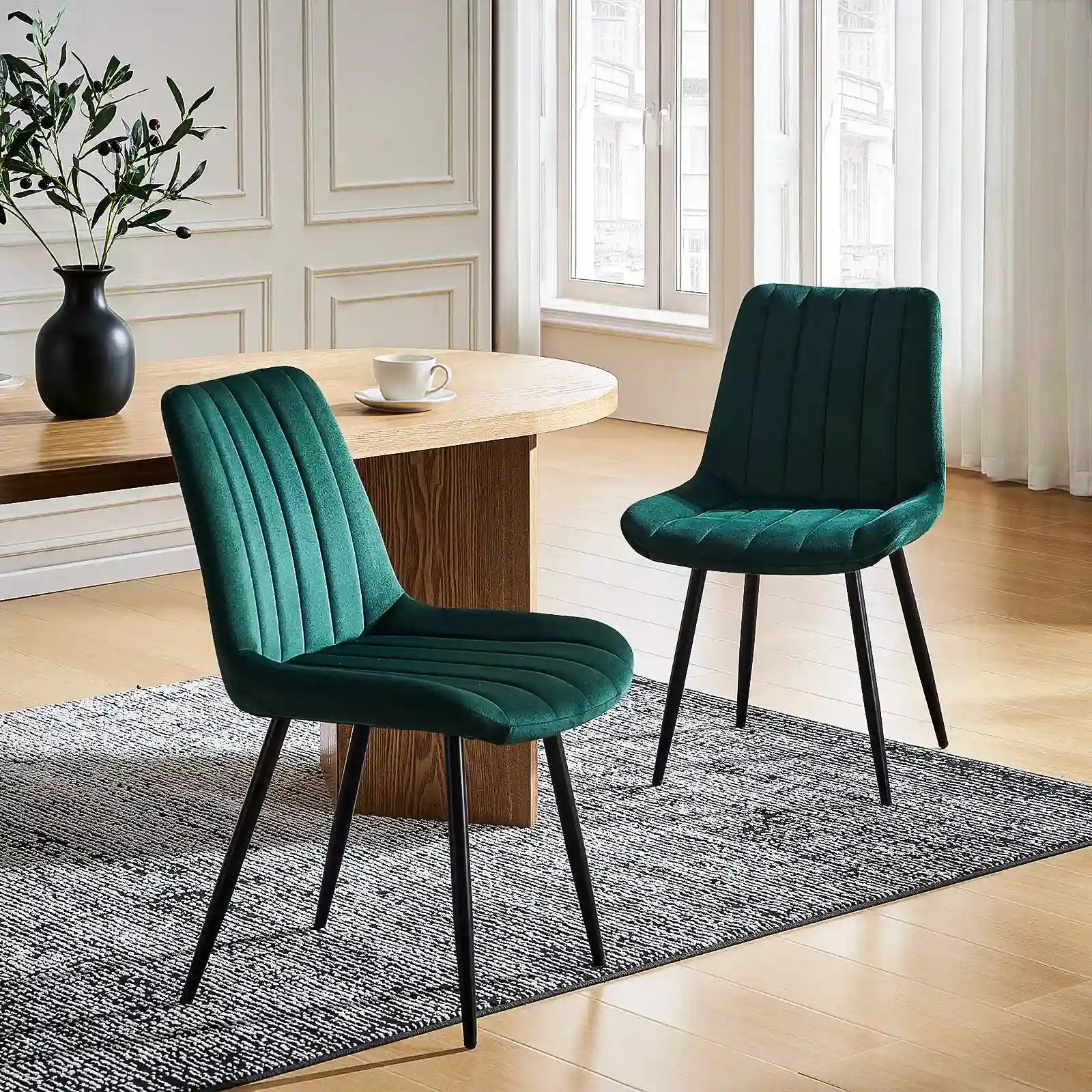 Clair Esszimmerstuhle aus Samt