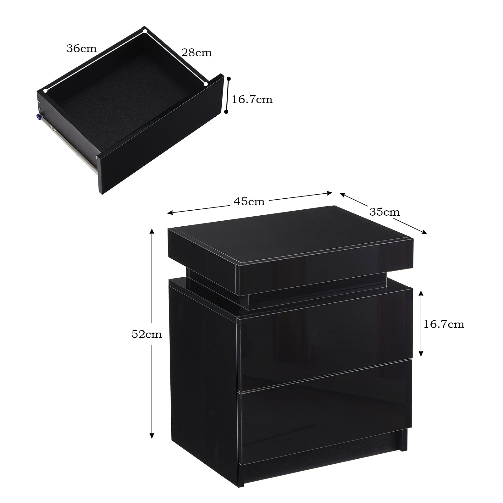 Kumar Nachttisch mit Licht