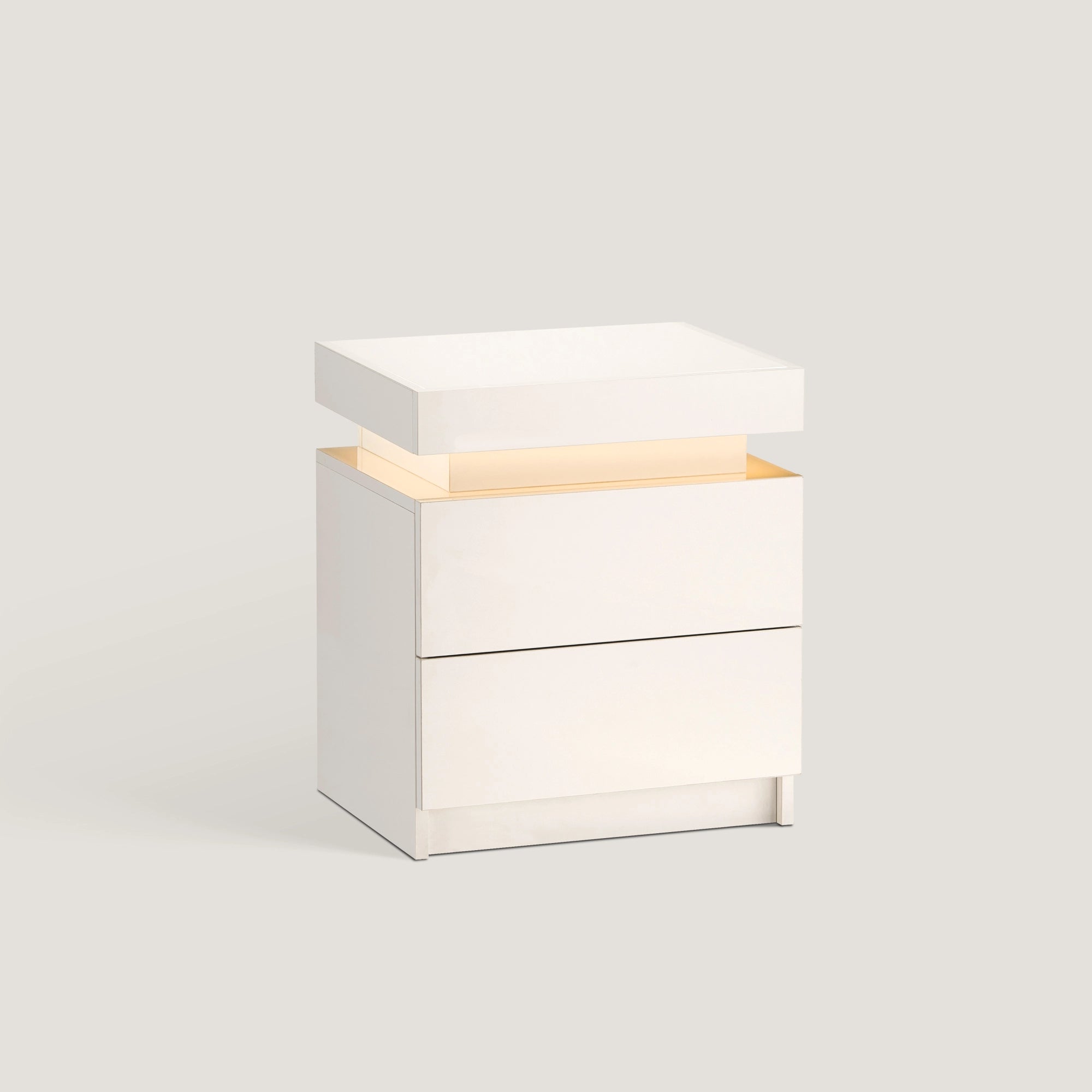 Kumar Nachttisch mit Licht [2 Schubladen]