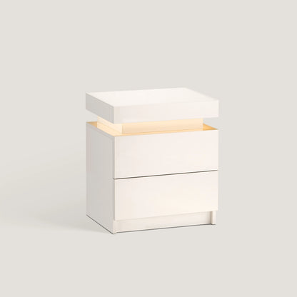 Kumar Nachttisch mit Licht [2 Schubladen]