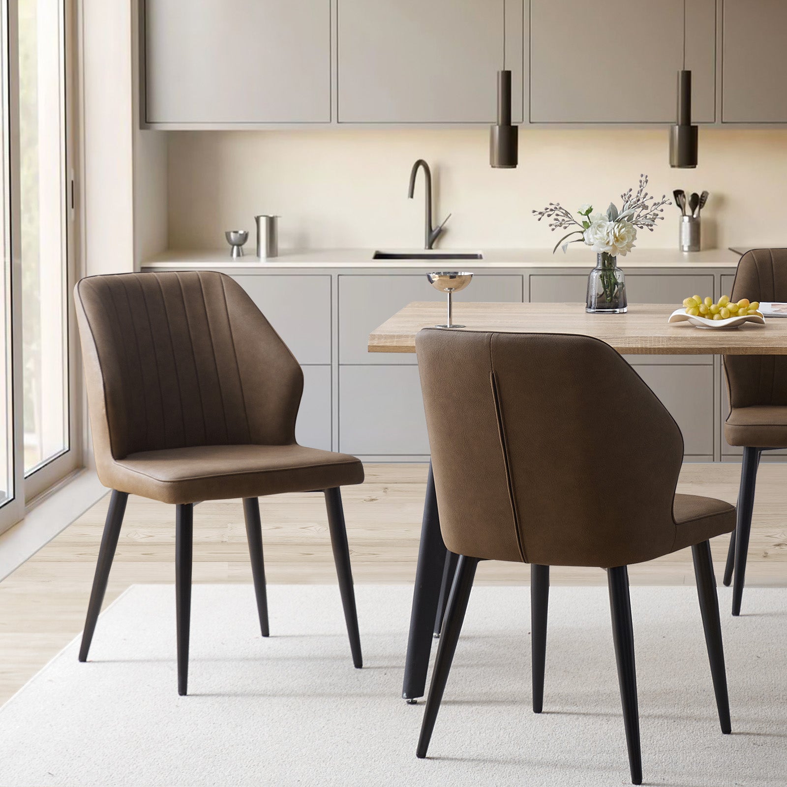 Danforth Esszimmerstühle aus Kunstleder (2er-Set)