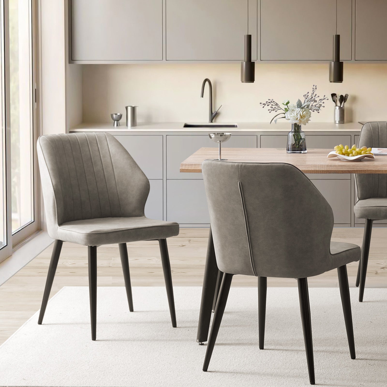 Danforth Esszimmerstühle aus Kunstleder[2er-Set]