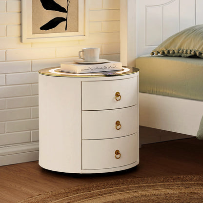 Cirona Runder Nachttisch mit LED-Licht