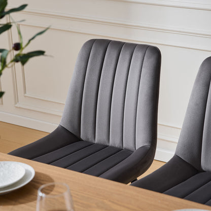 Clair Esszimmerstühle aus Samt