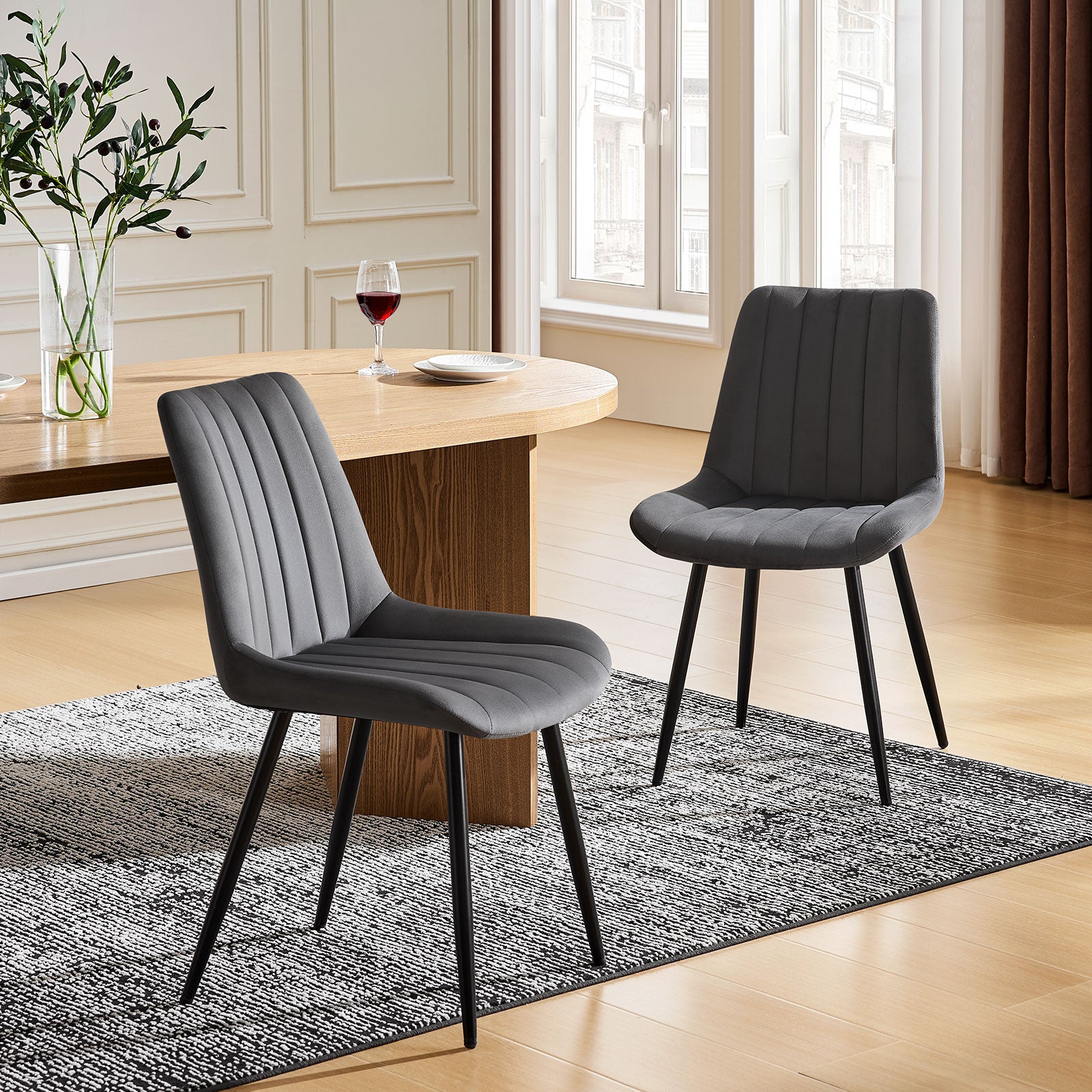 Clair Esszimmerstühle aus Samt