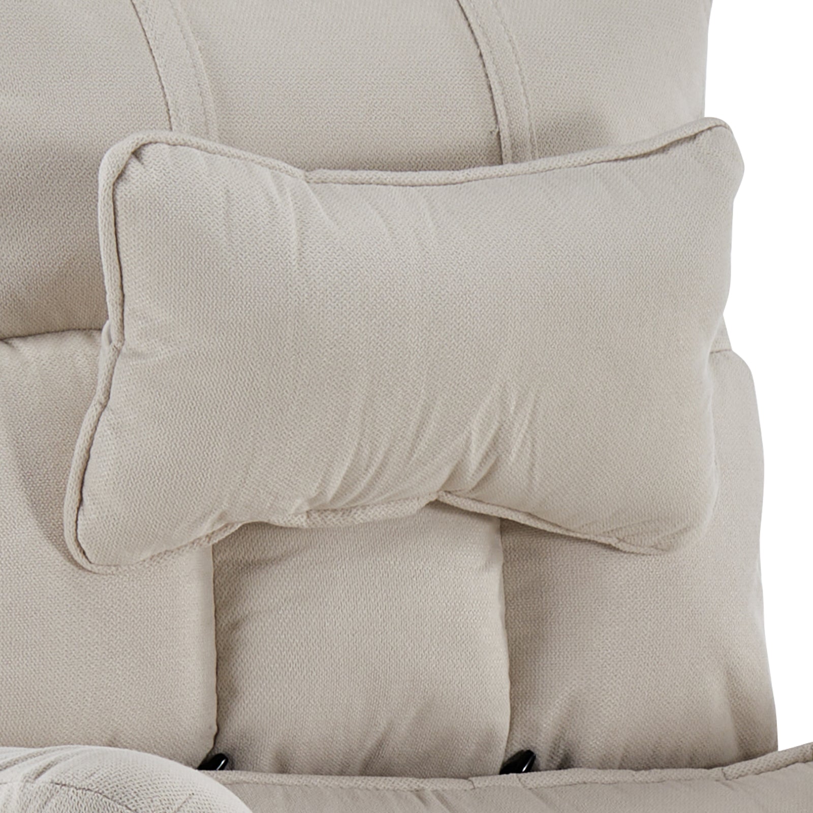 Elva Relaxsessel mit Hocker aus Leinen