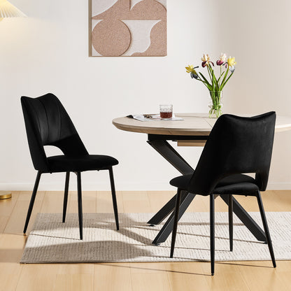 Evo Esszimmerstuhl aus Samt[2er-Set]