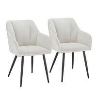 Tova Esszimmerstuhl aus Leinen[2er Set]