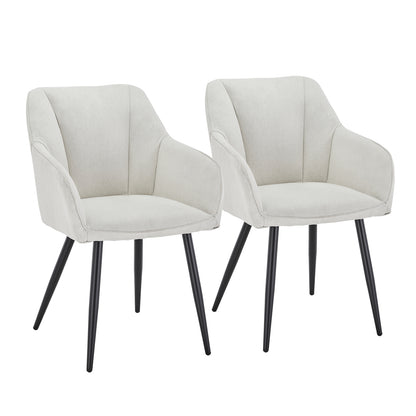 Tova Esszimmerstuhl aus Leinen[2er Set]