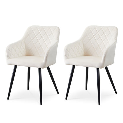 Moree Esszimmerstühle aus Samt mit Diamant-Steppung