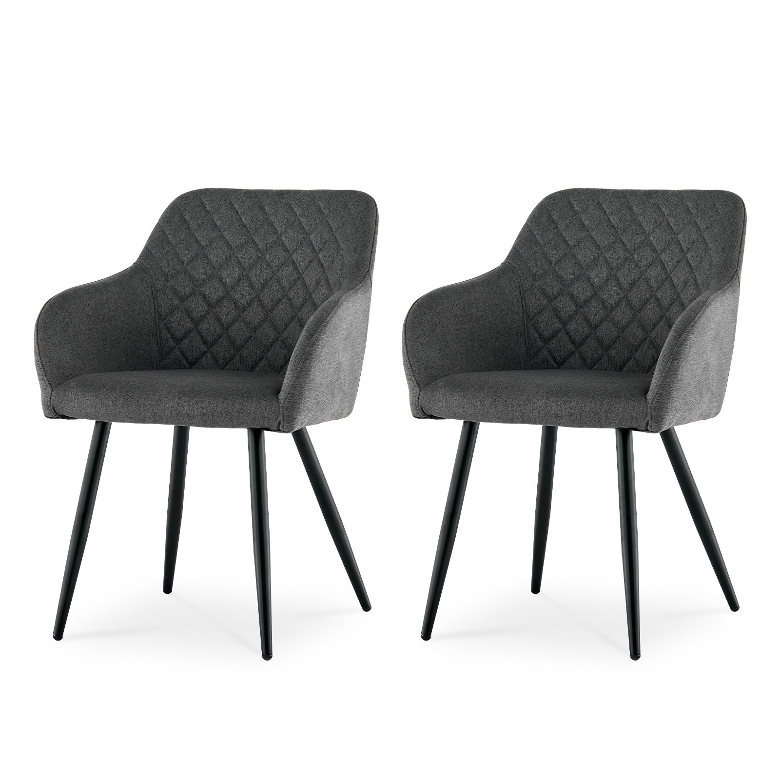 Lumes Esszimmerstühle aus Leinen[2er-Set]