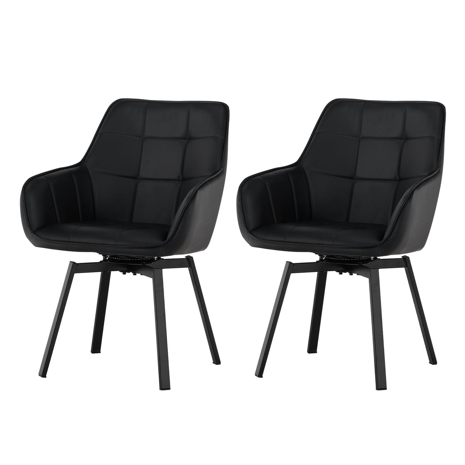 Danyl Armlehnstuhl aus Kunstleder mit drehbar[2er-Set]