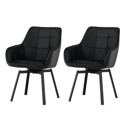 Danyl Armlehnstuhl aus Kunstleder mit drehbar[2er-Set]