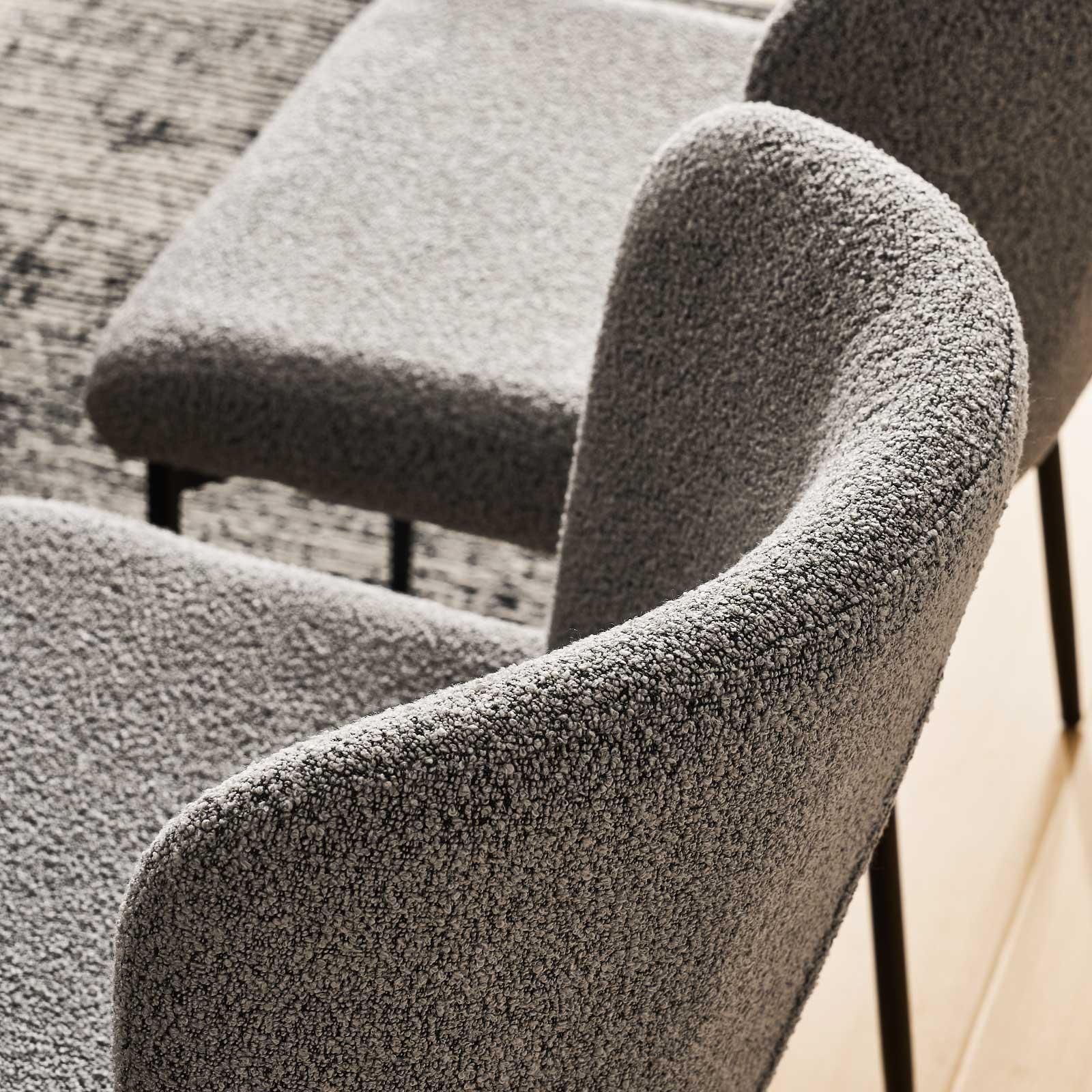 Celeste Esszimmerstühle aus Boucle