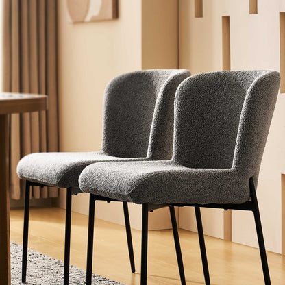 Celeste Esszimmerstühle aus Boucle