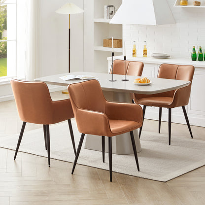 Muhsina Esszimmerstuhl aus Kunstleder[2er-Set]